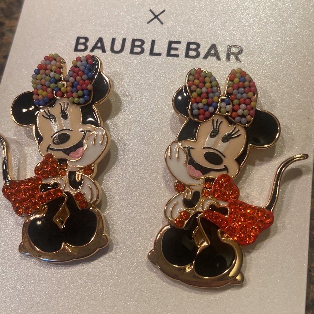 NWT Disney x Baublebar Minnie Mouse Earrings - Picture 2 of 3